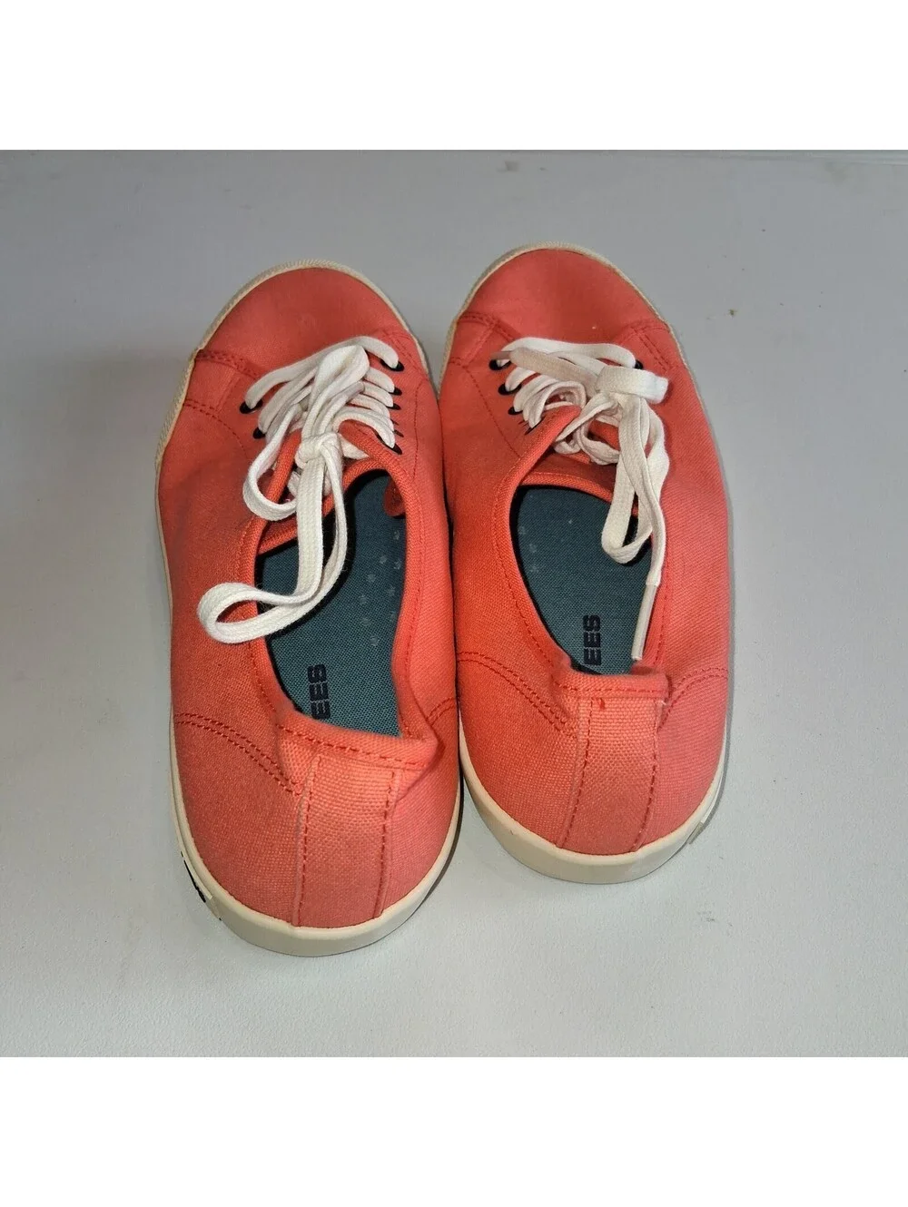 SeaVees Monterey Sneaker Stitch Fix Women's Size 10 Coral Canvas Lace Up Shoes